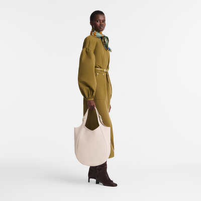 Le Foulonné XL 托特包 , 纸张白 - 皮革