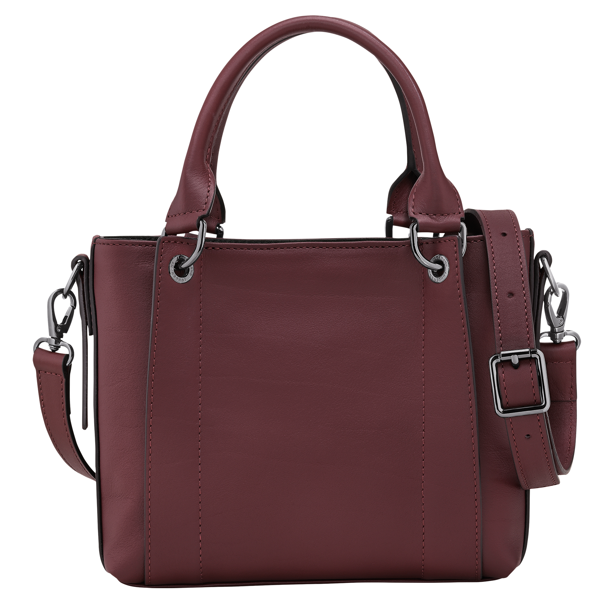 Longchamp 3D 手提包 S, 勃艮第色