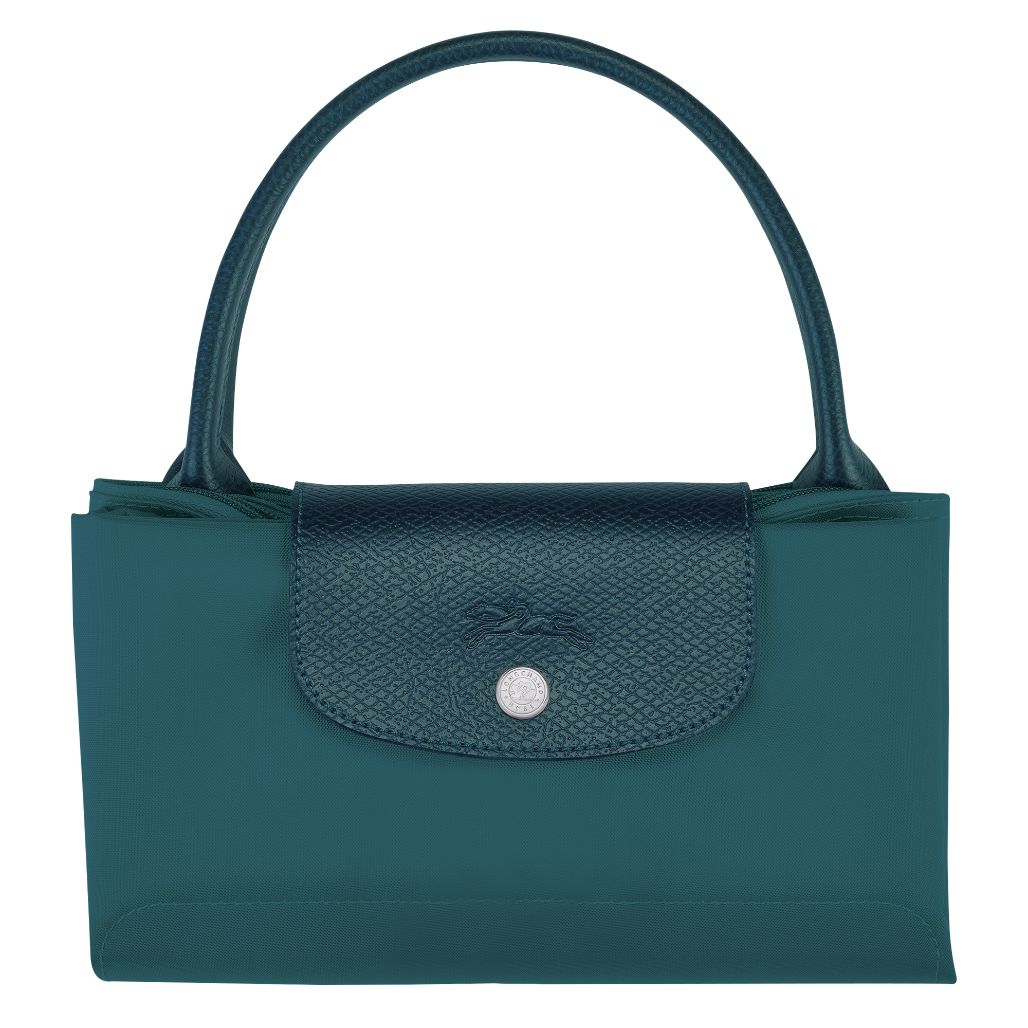 手提包 M, 孔雀蓝色 - 查看 7
        7 - 放大 Le Pliage Green 手提包 M, 孔雀蓝色