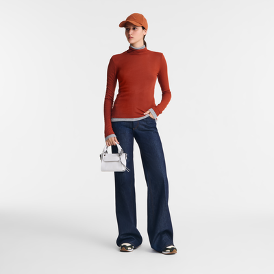 Longchamp 3D 手提包 XS, 白色