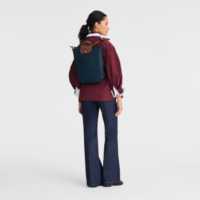 Le Pliage Original M 双肩背包 , 海军蓝色 - 帆布