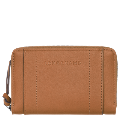 Longchamp 3D Wallet , Natural - Leather