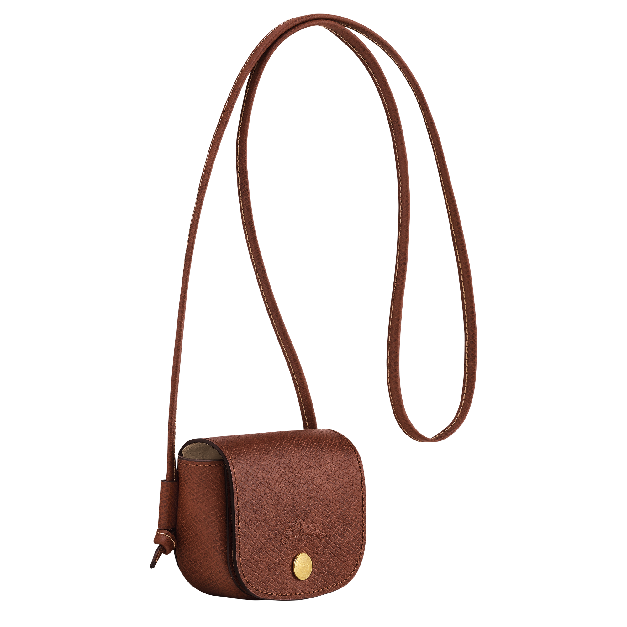 Coin purse with leather lace, Brown - View 3 of
4 - zoom in Épure Coin purse with leather lace, Brown