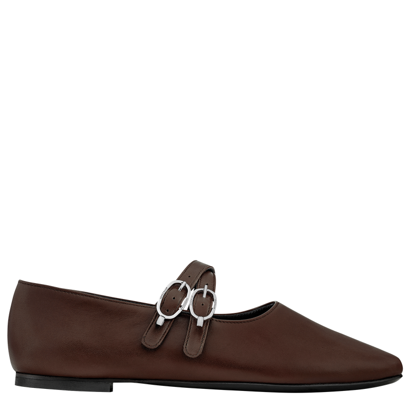 Le Foulonné Ballerinas , Mocha - Leather  - View 1 of  4