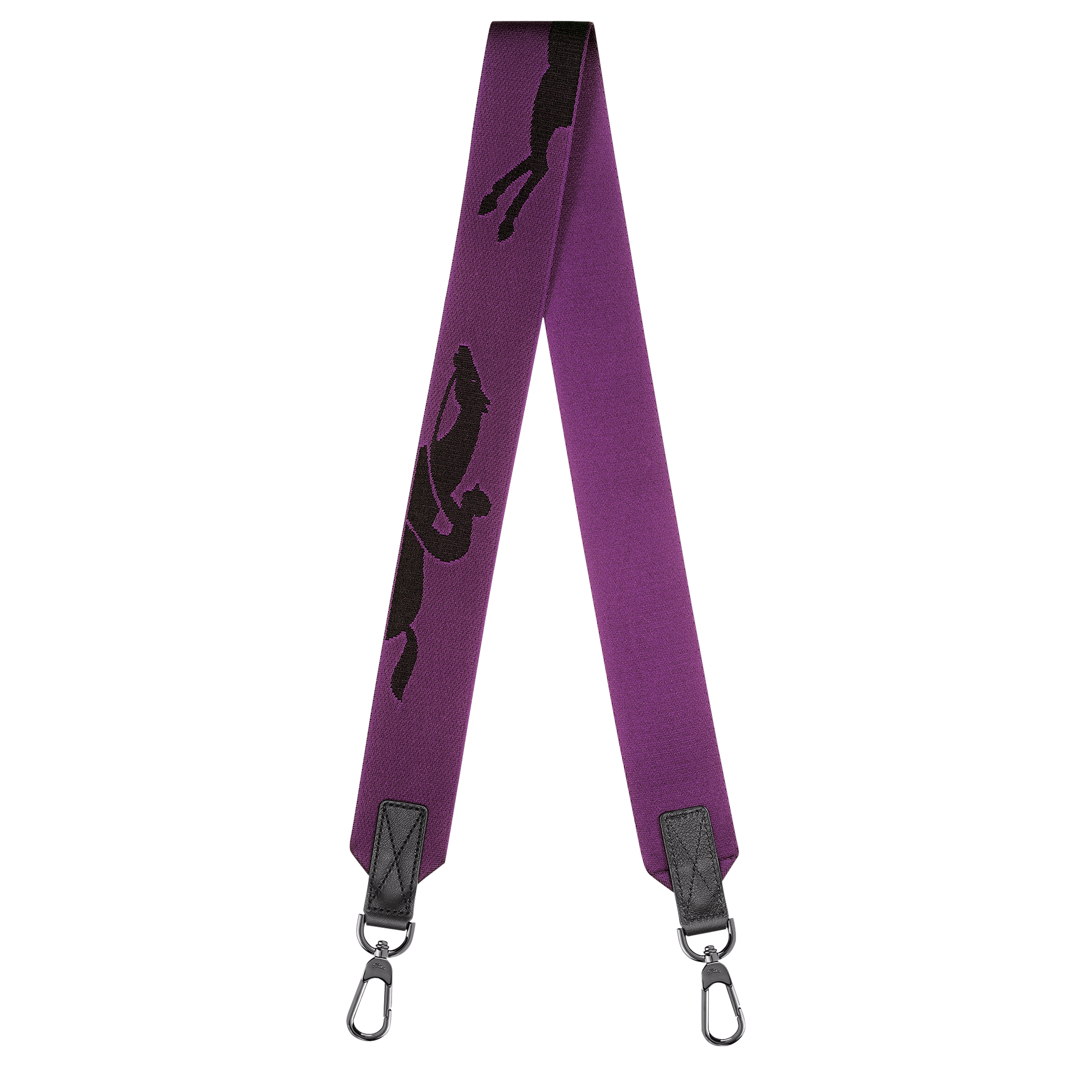 Longchamp 3D 肩带, 紫色