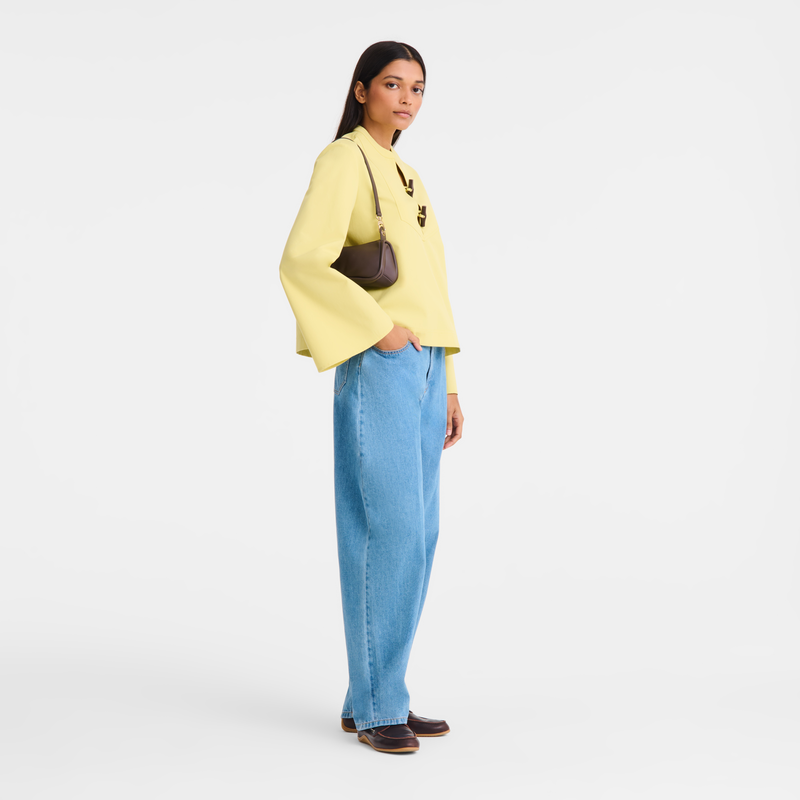 Looong M Shoulder bag , Mocha - Leather  - View 1 of  2