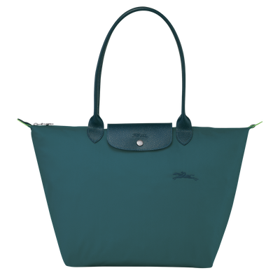 Le Pliage Green L 托特包 , 孔雀蓝色 - 再生帆布