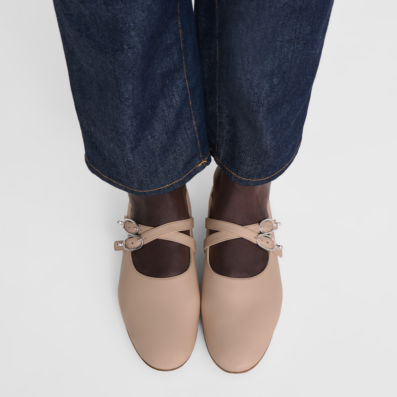 Le Foulonné 系列 平底鞋 , 奶油白 - 皮革  - 查看 2 5