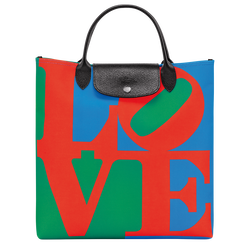 Longchamp x Robert Indiana L 手提包 , 红色 - 帆布