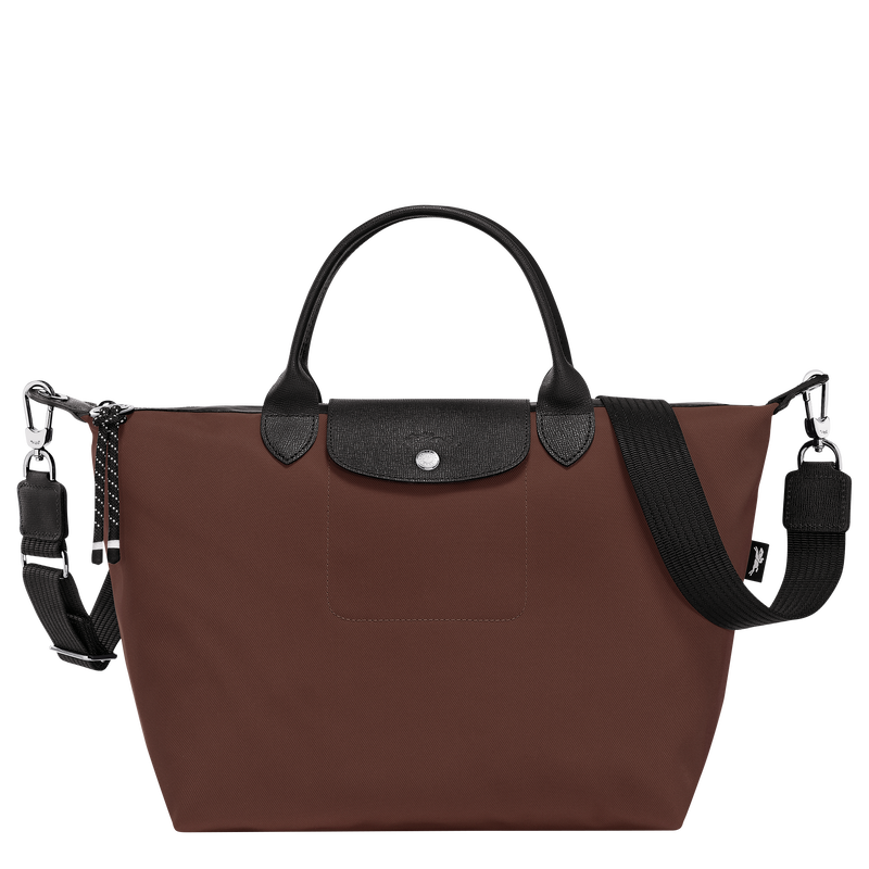Le Pliage Energy L Handbag , Cocoa - Recycled canvas  - View 1 of  6