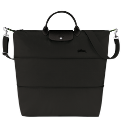 Le Pliage Green Travel bag expandable , Black - Recycled canvas
