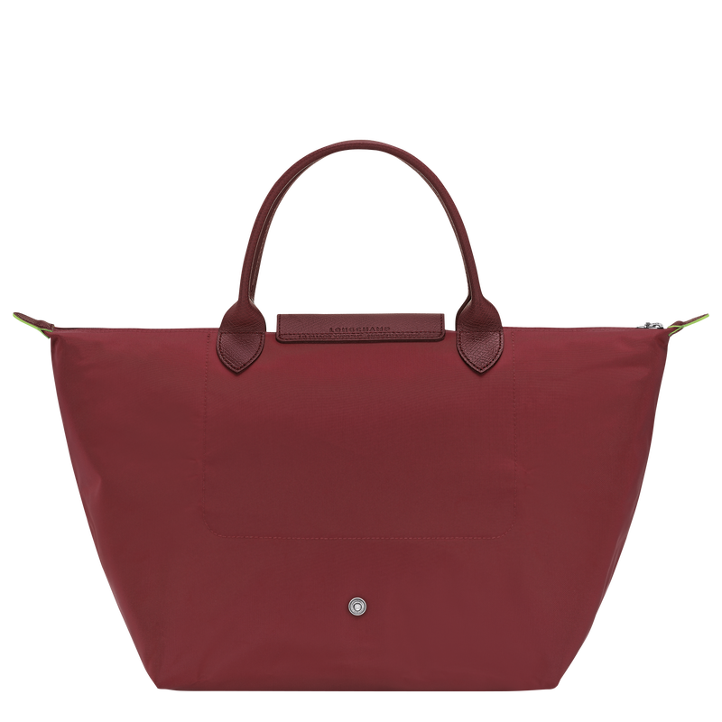 Le Pliage Green M Handbag , Pomegranate - Recycled canvas  - View 4 of  7