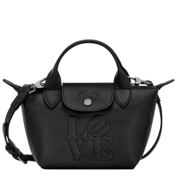 Longchamp x Robert Indiana 手提包 XS, 黑色