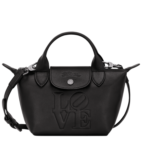 Longchamp x Robert Indiana XS 手提包 , 黑色 - 皮革 - 查看 1 5