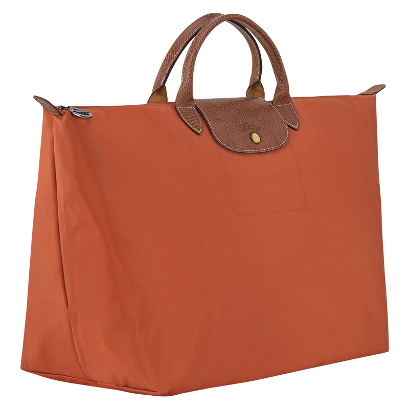 Le Pliage Original L 旅行包 , 砖红色 - 再生帆布  - 查看 3 4
