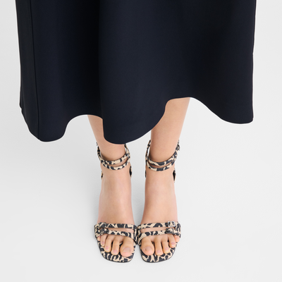 La Baronne 高跟鞋 , Black/Beige - 皮革
