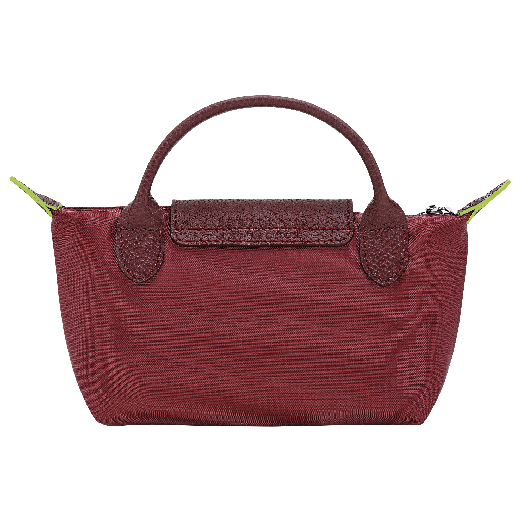 Pouch with handle, Pomegranate - View 3 of
5 - zoom in Le Pliage Green Pouch with handle, Pomegranate