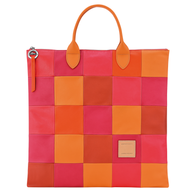 Re-Play L Handbag , Carrot - Leather