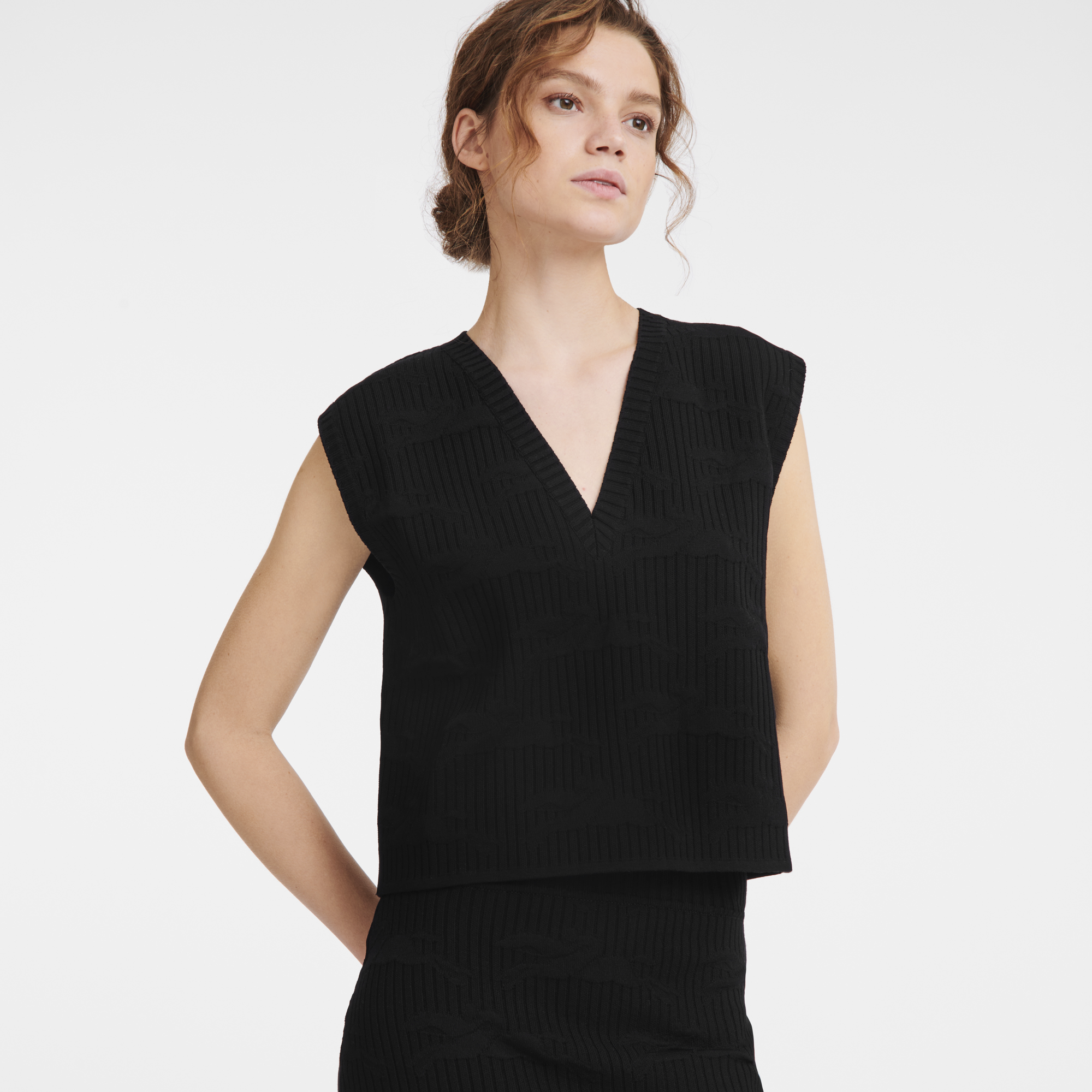 Sleeveless sweater, Black - View 3 of
4 - zoom in null Sleeveless sweater, Black