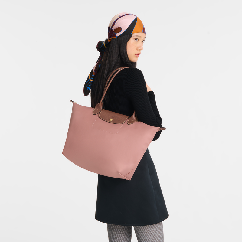 Le Pliage Original L Tote bag , Pink Tea - Recycled canvas  - View 2 of  7
