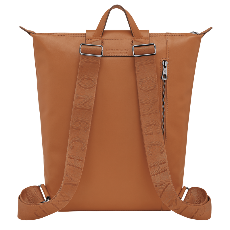 Le Pliage Xtra M Backpack , Cashew - Leather  - View 3 of  5