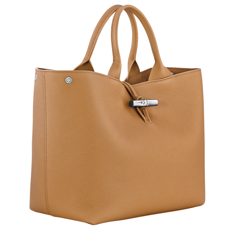 Le Roseau L Handbag , Walnut - Leather  - View 3 of  6