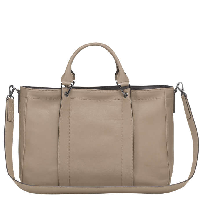 Longchamp 3D 手提包中号, 水貂色