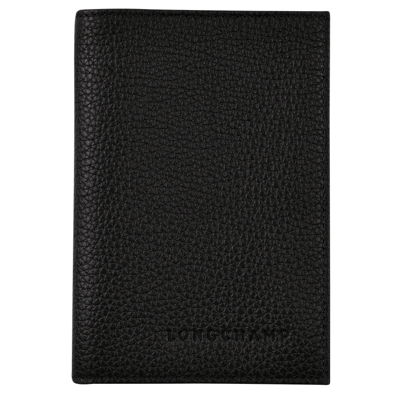 Le Foulonné Passport cover , Black - Leather  - View 1 of  4