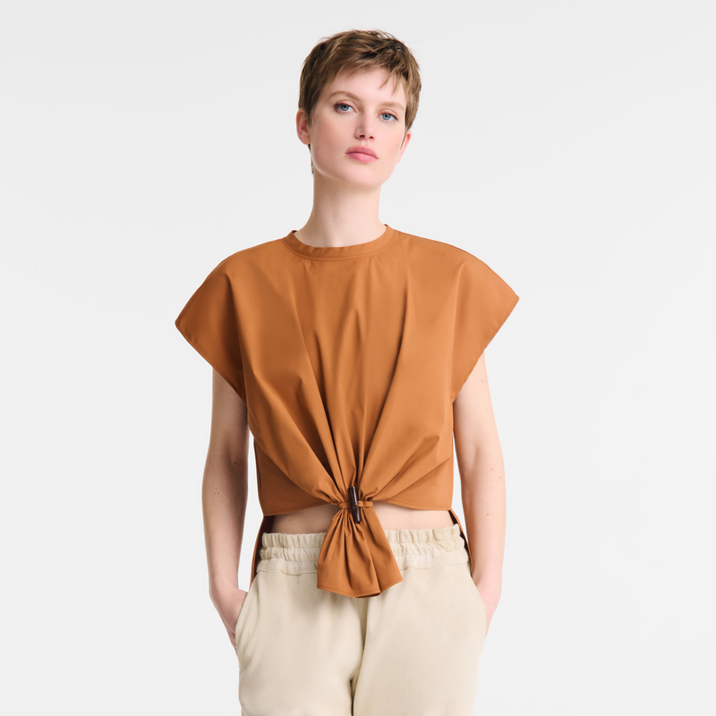 上衣 , 腰果棕 - 府绸  - 查看 4 5