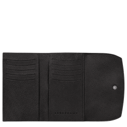 Roseau Wallet , Black - Leather
