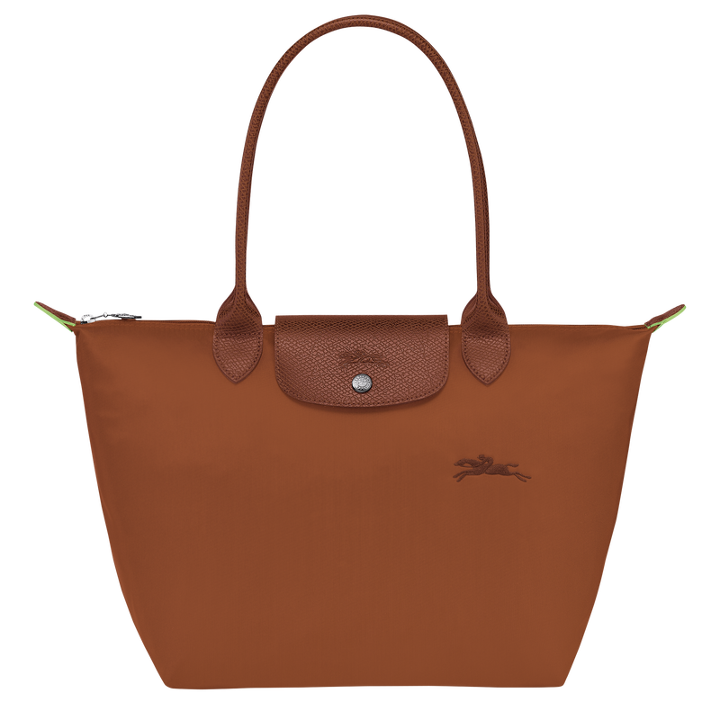 Le Pliage Green M Tote bag , Cognac - Recycled canvas  - View 1 of  7