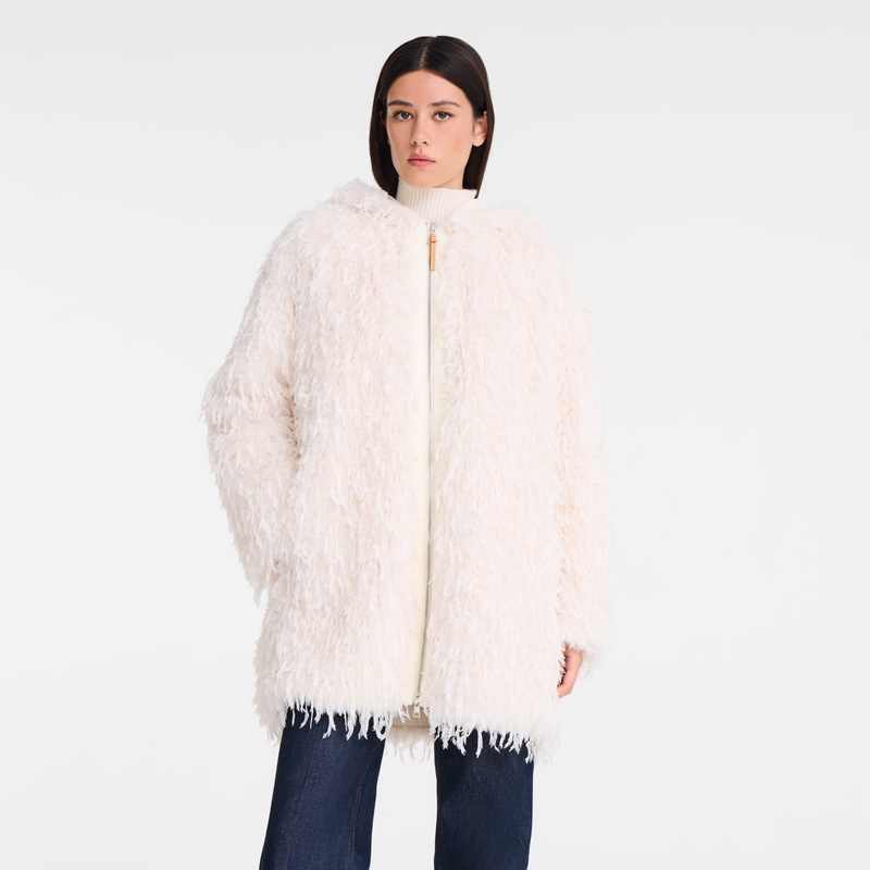 Coat , Ivory - Faux fur  - View 6 of  7