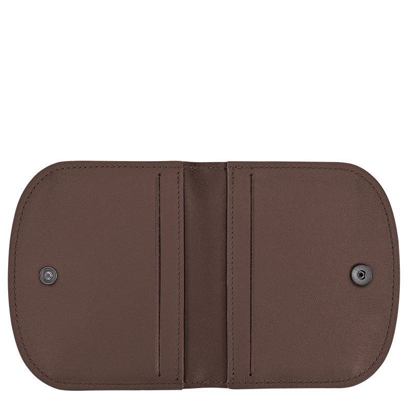 Le Pliage Xtra Card holder , Mocha - Leather  - View 3 of  3