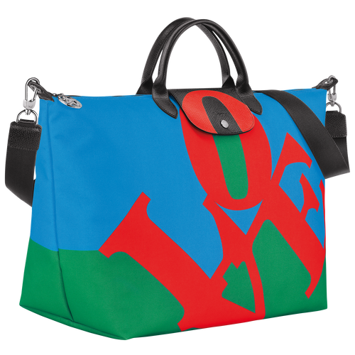 Longchamp x Robert Indiana 旅行包 , 红色 - 帆布 - 查看 3 6