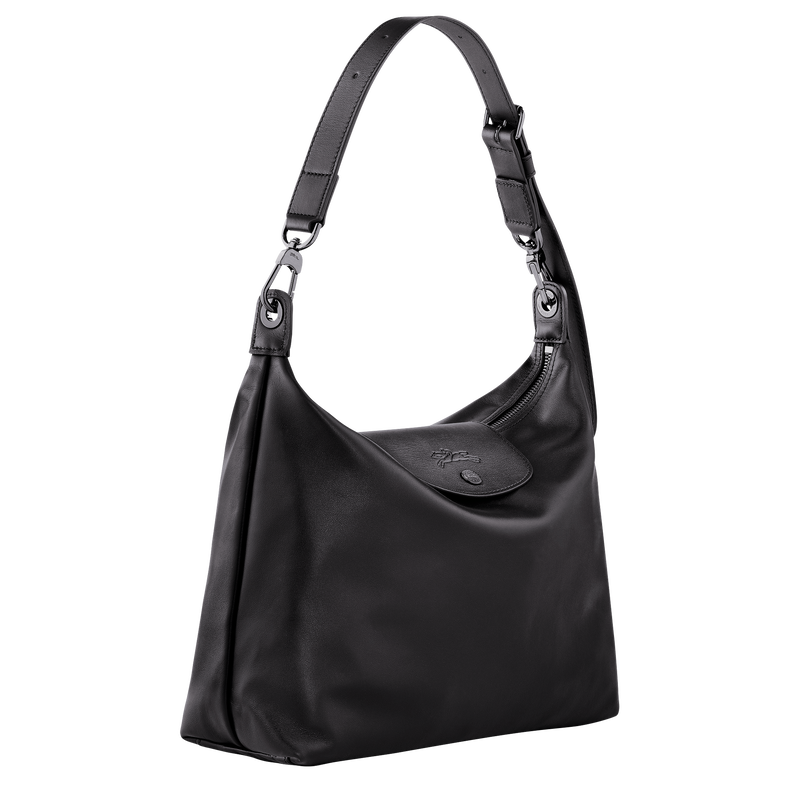 Le Pliage Xtra M Hobo bag , Black - Leather  - View 3 of  6
