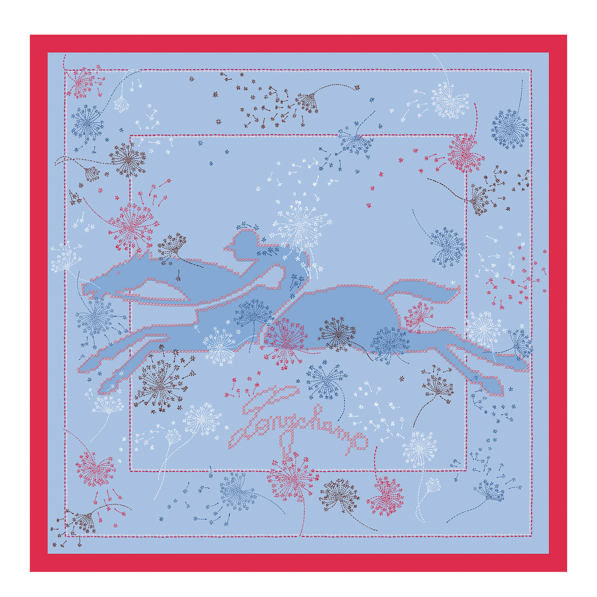 Douce Cavalcade 丝巾 50, Wave