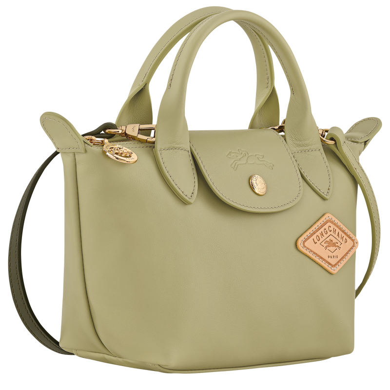 Le Pliage Xtra XS Handbag , Almond Green - Leather  - View 2 of  3