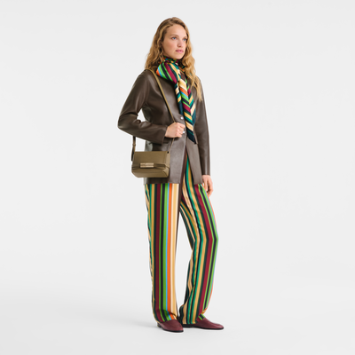 Le Smart S Crossbody bag , Olive - Leather