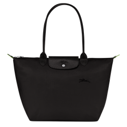 Le Pliage Green L 大号单肩包 , 黑色 - 再生帆布