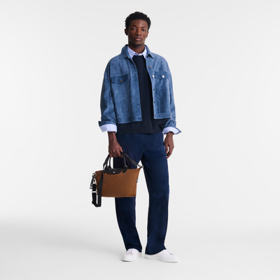 Le Pliage Energy S 手提包 , 巧克力色 - 再生帆布