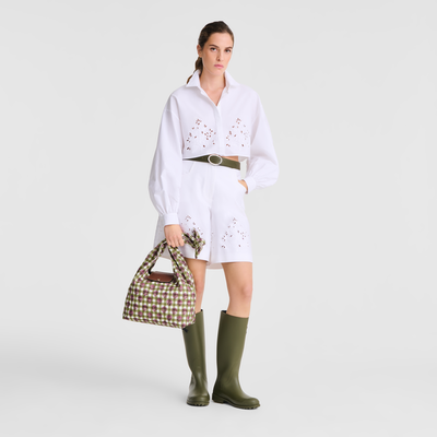 Le Pliage 系列 M 肩背包 , 洋蓟绿 - 帆布