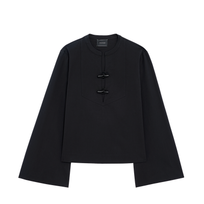 衬衫 , 黑色 - 府绸