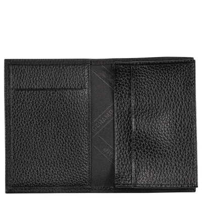 Le Foulonné Card holder , Black - Leather