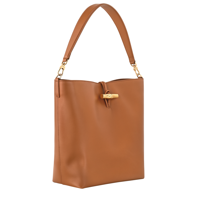 Le Roseau M Hobo 袋 , 腰果棕 - 皮革  - 查看 3 6