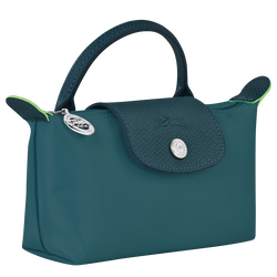 Le Pliage Green 化妆包 , 孔雀蓝色 - 再生帆布