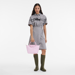 Le Pliage Green S Handbag , Pink - Recycled canvas