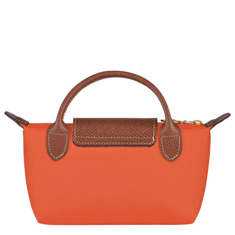 Le Pliage Original Pouch with handle , Orange - Recycled canvas  - View 4 of  6