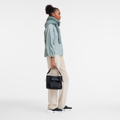 Longchamp 3D S 斜挎包 , 黑色 - 皮革
