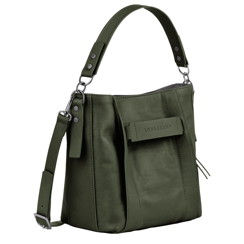 Longchamp 3D S 斜挎包 , 卡其色 - 皮革  - 查看 3 6