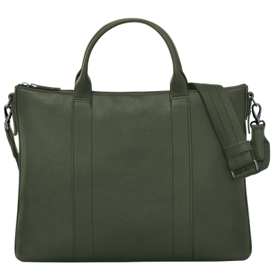 Longchamp 3D 公事包 , 卡其色 - 皮革